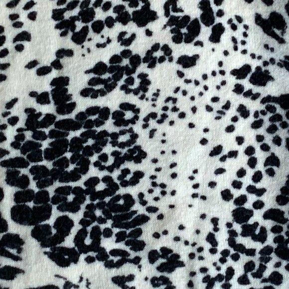 J. Crew | 100% Merino Wool Black & White Animal Print Cardigan - Picture 8 of 8